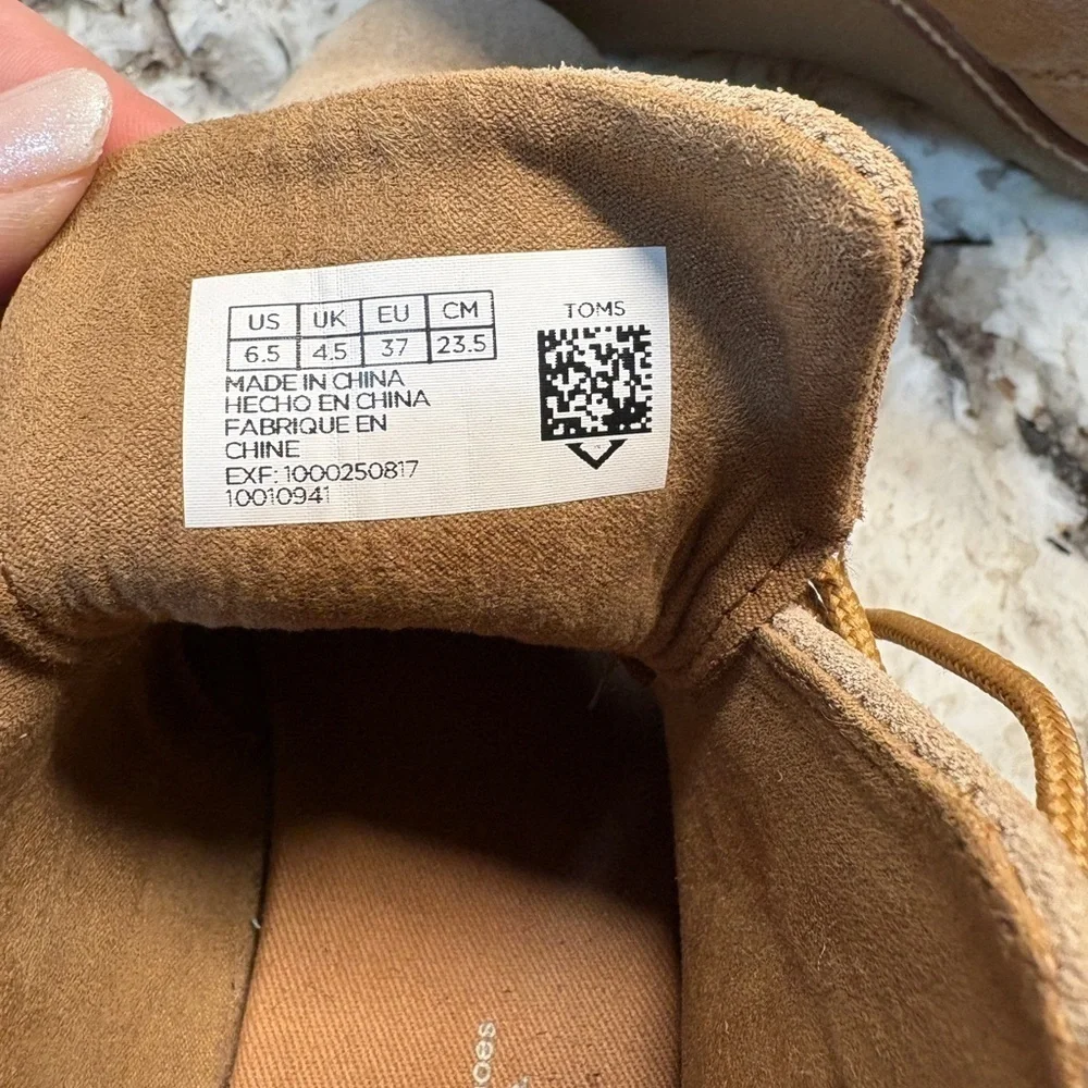 Toms Desert Wedge Toffee Suede Bootie